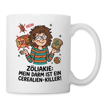 Glutenfrei Rebellin Cartoon - Tasse - Weiß - Rechts