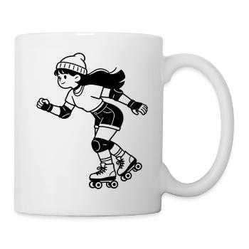 Rollschuhe - Tasse - Weiß - Rechts