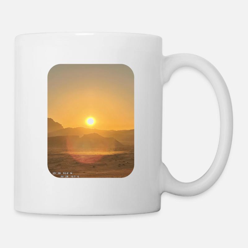 Desert sun on the horizon - Mug - white