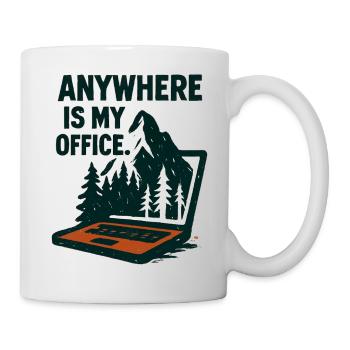 Büronatur Telearbeitsberg - Tasse - Weiß - Rechts