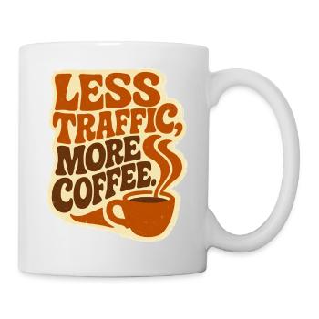 Zéro Transport, Max Caféine : Le Workflow Ultime - Mug blanc - blanc - Droite
