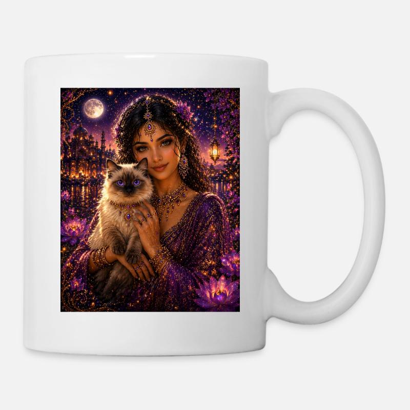 Mystic Dream Cat Magic Glow - Tasse - Weiß