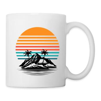 Retro Sun Palm Horizon - Mug - white - Right