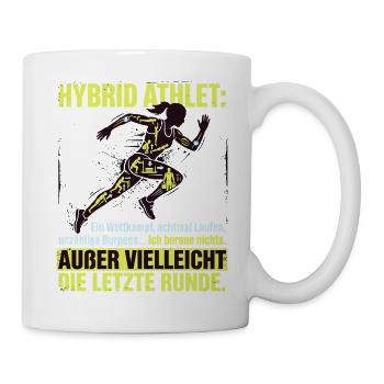 Hybrid Athlet Wettkampf lustiger Spruch - Tasse - Weiß - Rechts