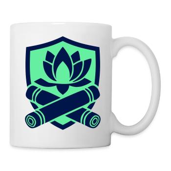 Lotus Bambus Wappen Logo - Tasse - Weiß - Rechts