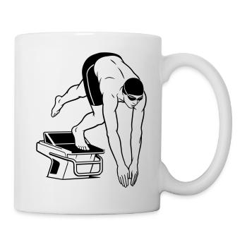 nager - Mug blanc - blanc - Droite