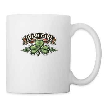 Irish Girl Shamrock Emblem - Tasse - Weiß - Rechts