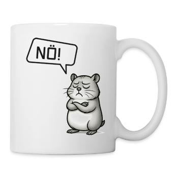 Nö! Hamster – Kleiner Sturkopf sagt Nein - Tasse - Weiß - Rechts