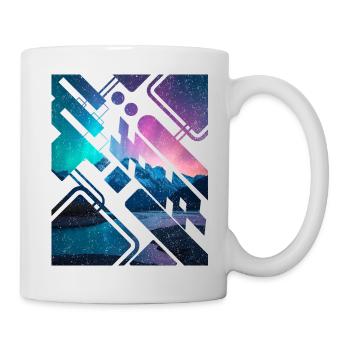 Aurora Montagnarde Géométrique - Mug blanc - blanc - Droite