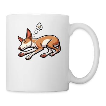 Hundemüde Podenco Podencos Podencoliebhaber  - Tasse - Weiß - Rechts