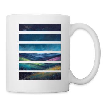 Schichten der Nachtlandschaften - Tasse - Weiß - Rechts