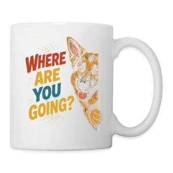Chien curieux, regard amusant - Mug blanc - blanc - Droite