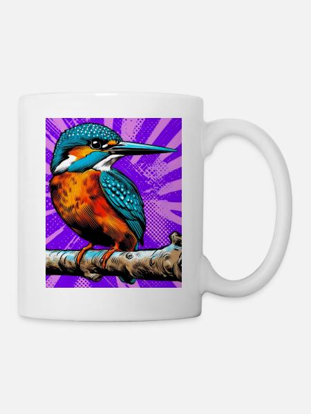 Eisvogel - Tasse - Weiß