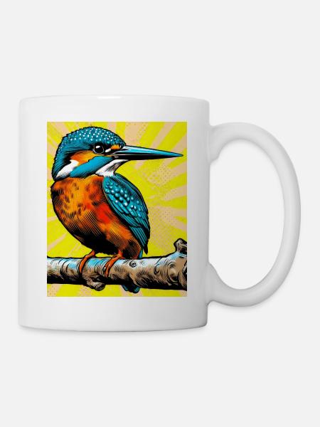 Eisvogel - Tasse - Weiß