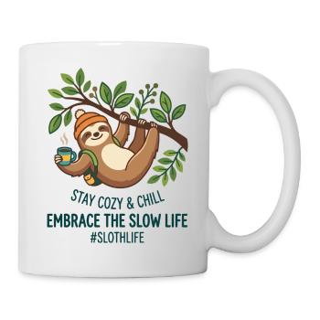 Niedliches magisches Puzzlestück zwinkernd Maskottchenherz - Tasse - Weiß - Rechts