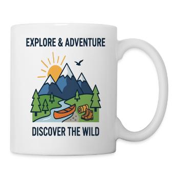 Explorer l’aventure Découvrir le canoë sauvage - Mug blanc - blanc - Droite