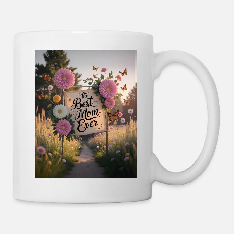 Beste Mama Ever Gartenzauber - Tasse - Weiß