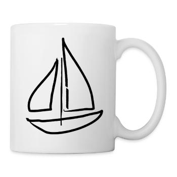 Voilier Bateau - Mug blanc - blanc - Droite