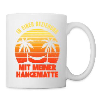 In einer Beziehung mit meiner Hängematte - Tasse - Weiß - Rechts