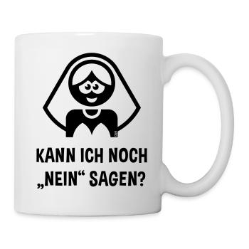Braut – Kann Ich Noch „Nein“ Sagen? (JGA / Black) - Tasse - Weiß - Rechts