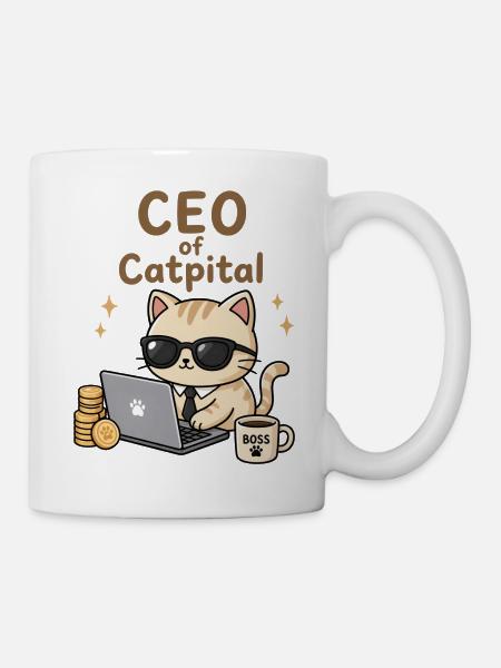 CEO of Catpital | Funny cat motif - Mug - white
