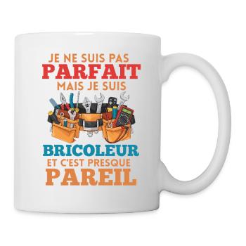 Bricoleur imparfait mais presque pareil - Mug blanc - blanc - Droite