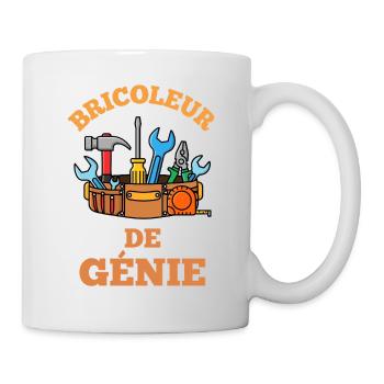 Bricoleur de Génie – Outils colorés - Mug blanc - blanc - Droite
