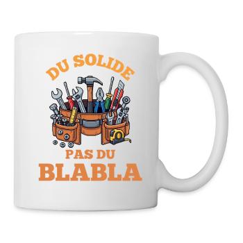 Outils Solides Pas de Bla Bla - Mug blanc - blanc - Droite
