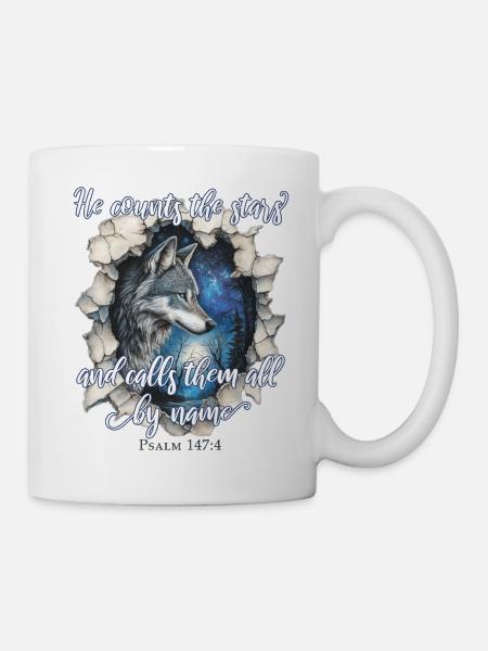 Wolf Christliches Zitat - Tasse - Weiß