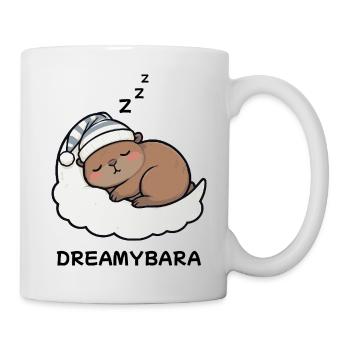 Capybara Schlafen Dreamybara – Kawaii Cozy Night - Tasse - Weiß - Rechts