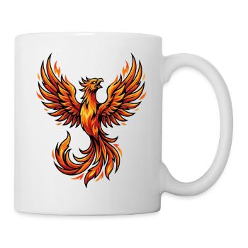 Majestic Fire Phoenix Mascot Rising Art - Mug - white - Right