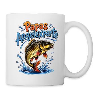 Papas Angelexperte - Tasse - Weiß - Rechts
