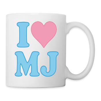 J’adore les cœurs pastel mignons - Mug blanc - blanc - Droite