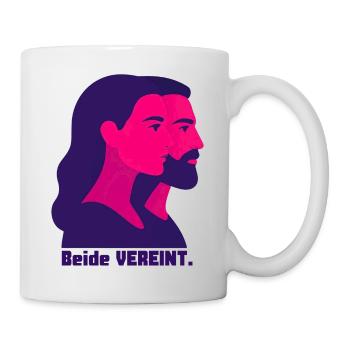 Beide Vereint: Duo-Porträts in Neon - Tasse - Weiß - Rechts