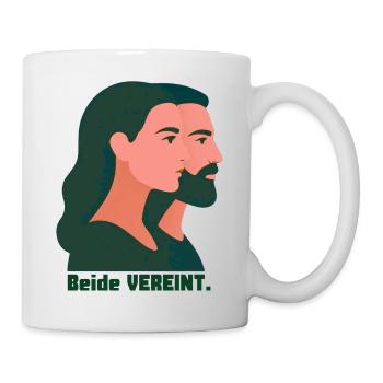 Beide vereint – Doppelporträt Farbton - Tasse - Weiß - Rechts