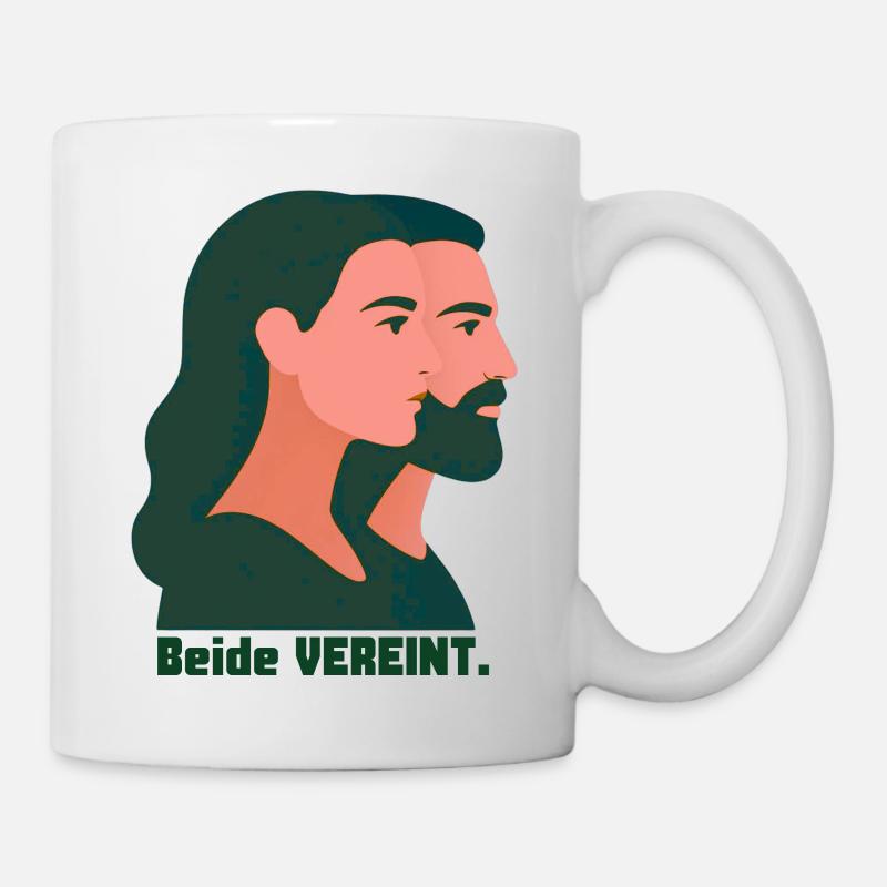 Beide vereint – Doppelporträt Farbton - Tasse - Weiß