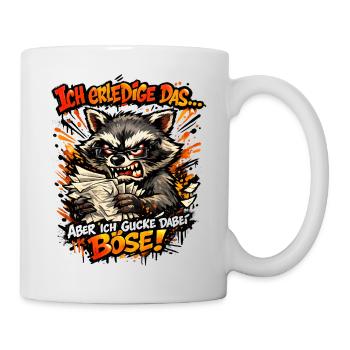 Ich mach das aber ich gucke dabei böse - Tasse - Weiß - Rechts