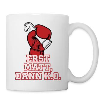 Schach Boxen Hybrid Sport - Tasse - Weiß - Rechts