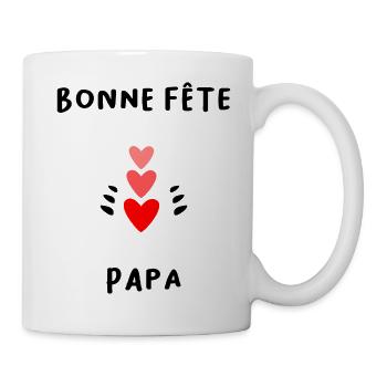 PAPA. VATERTAG. FROHER VATERTAG. ALLES GUTE ZUM GEBURTSTAG. - Tasse - Weiß - Rechts