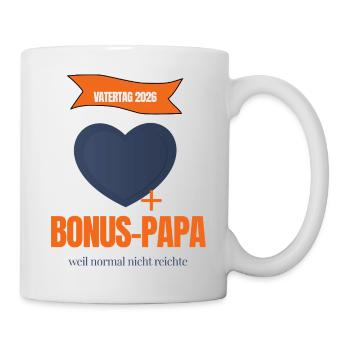 Bonus-Papa Shirt - Vatertag Geschenk 2026 - Tasse - Weiß - Rechts