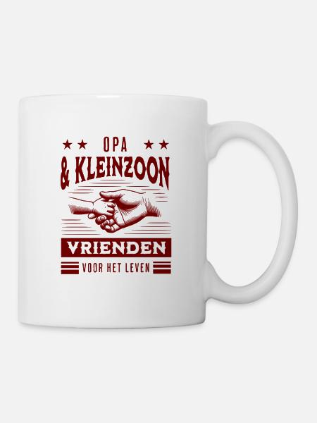 Opa und Enkel, Freunde fürs Leben Vatertag - Tasse - Weiß