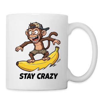 Le singe surfeur de bananes - Mug blanc - blanc - Droite
