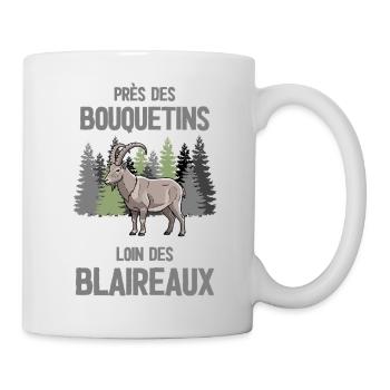 Bouquetins en forêt: loin des blaireaux - Mug blanc - blanc - Droite