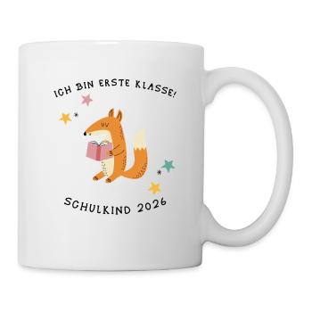 Schulkind 2026 Shirt Geschenk - Tasse - Weiß - Rechts