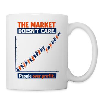 Menschen vor Profit Grafik - Tasse - Weiß - Rechts