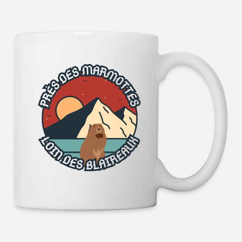 Humor on a groundhog - Mug - white
