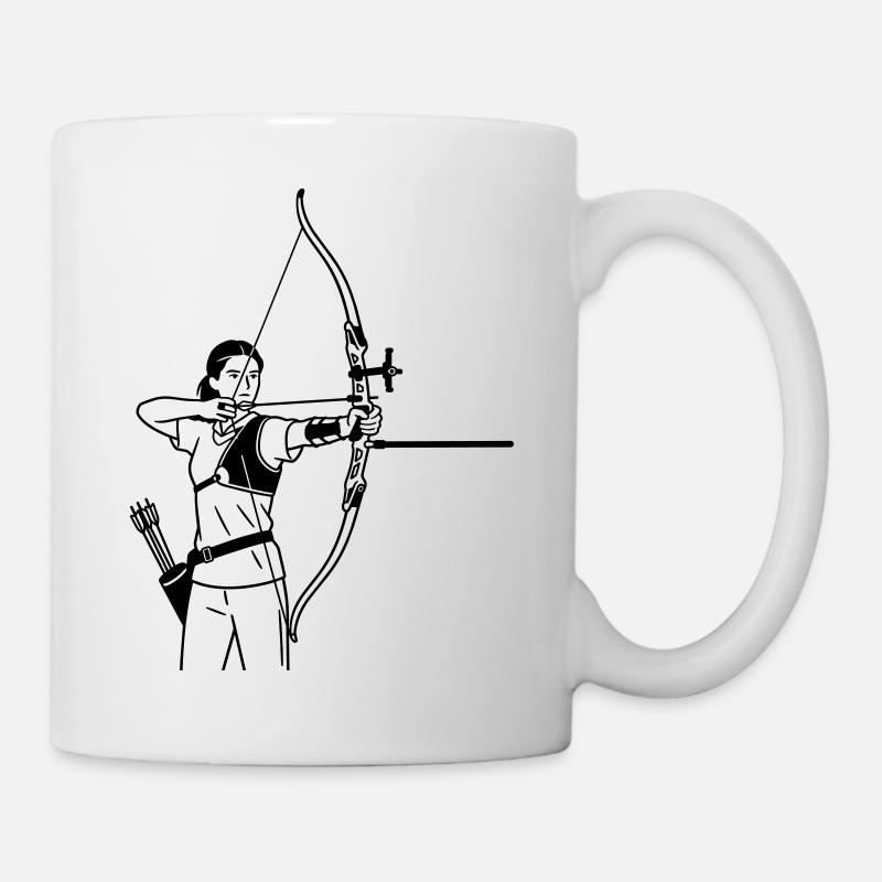 Bogenschießen - Tasse - Weiß