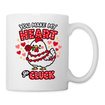 Hen in Love Humor Valentine's Day - Mug - white - Right