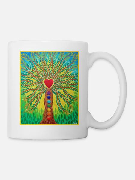Lebensbaum Lebensenergie - Sonja von Staden - Tasse - Weiß