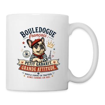 Bulldog Français Attitude - Mug blanc - blanc - Droite